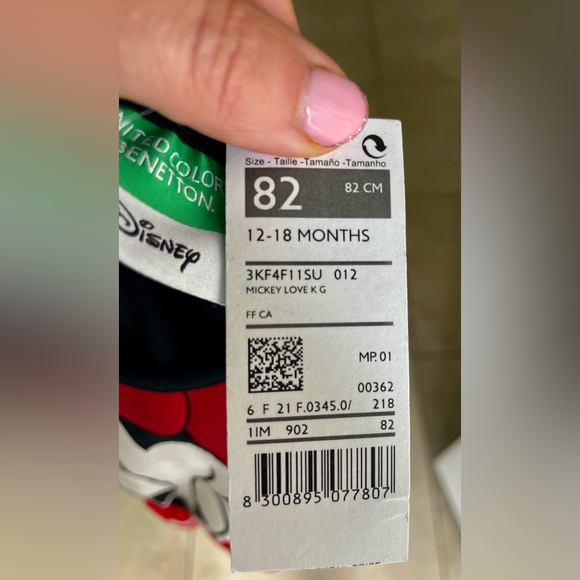 use Disney unites colors of Benetton size 12-18moths - Picture 4 of 5